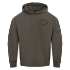 NFL CHICAGO BEARS NEUTRAL CHANDAIL À CAPUCHON À ÉPAULES TOMBANTES POUR HOMME (TAUPE FONCÉ)