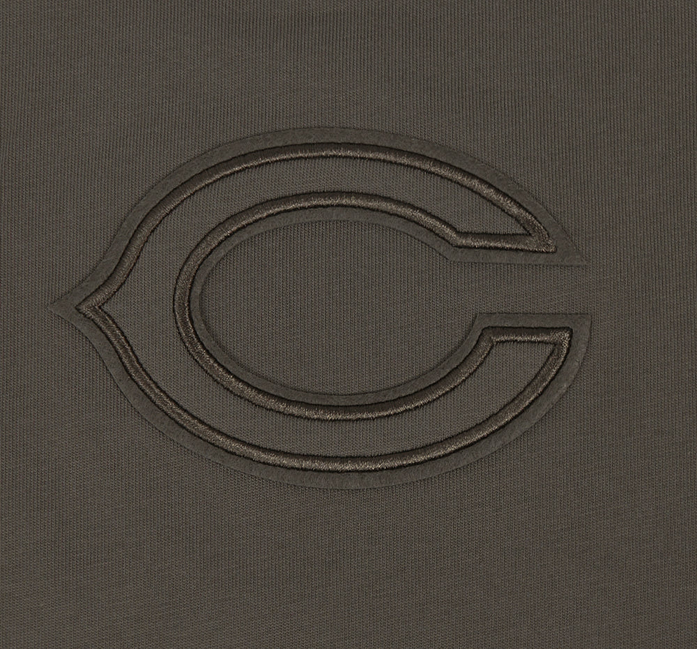 NFL CHICAGO BEARS NEUTRAL CHANDAIL À CAPUCHON À ÉPAULES TOMBANTES POUR HOMME (TAUPE FONCÉ)