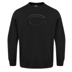 NFL CHICAGO BEARS NEUTRAL CHANDAIL À COL ROND EN MOLLETON À ÉPAULES TOMBANTES (NOIR)