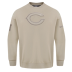 NFL CHICAGO BEARS NEUTRAL CHANDAIL À COL ROND EN MOLLETON À ÉPAULES TOMBANTES (TAUPE)