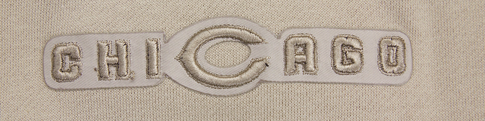 NFL CHICAGO BEARS NEUTRAL CHANDAIL À COL ROND EN MOLLETON À ÉPAULES TOMBANTES (TAUPE)