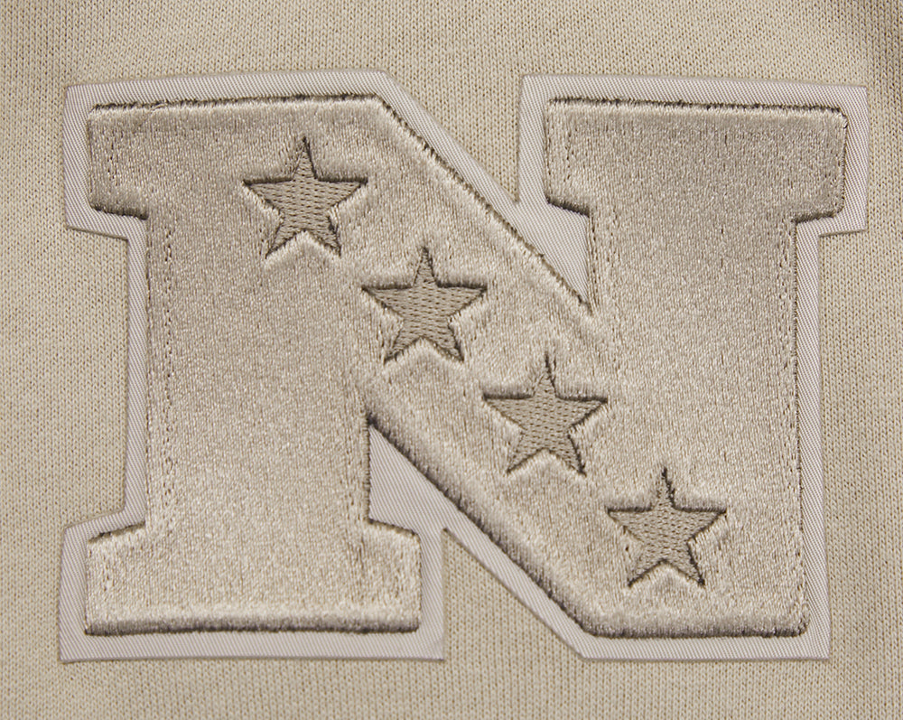 NFL CHICAGO BEARS NEUTRAL CHANDAIL À COL ROND EN MOLLETON À ÉPAULES TOMBANTES (TAUPE)