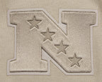 NFL CHICAGO BEARS NEUTRAL CHANDAIL À COL ROND EN MOLLETON À ÉPAULES TOMBANTES (TAUPE)