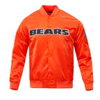 NFL CHICAGO BEARS BLOUSON EN SATIN À GRAND LOGO POUR HOMME (ORANGE)