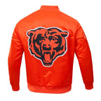 NFL CHICAGO BEARS BLOUSON EN SATIN À GRAND LOGO POUR HOMME (ORANGE)