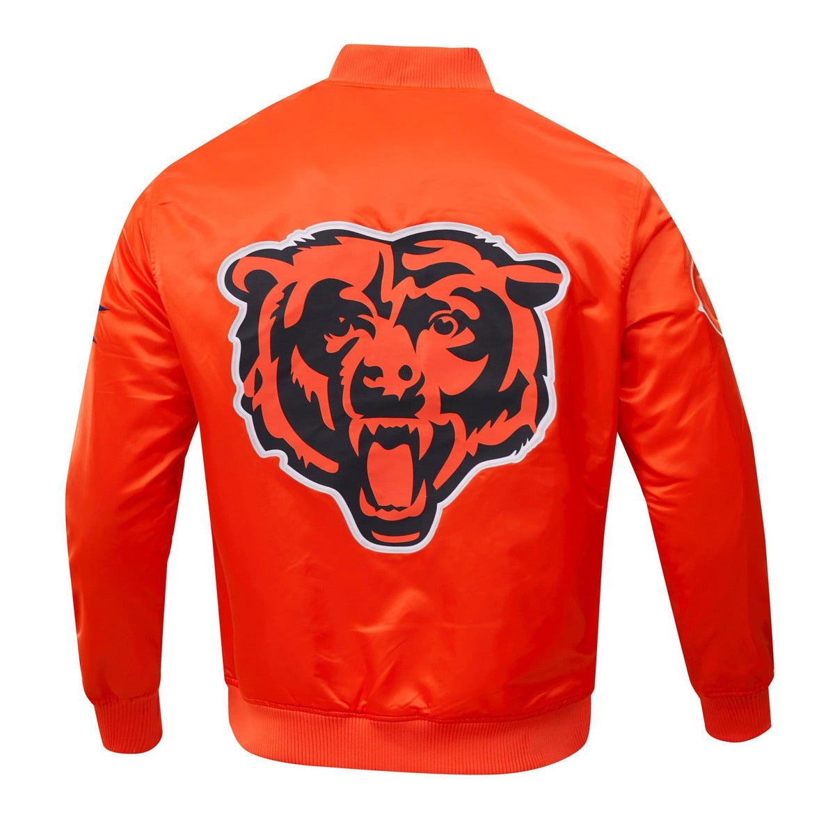 NFL CHICAGO BEARS BLOUSON EN SATIN À GRAND LOGO POUR HOMME (ORANGE)