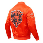 NFL CHICAGO BEARS BLOUSON EN SATIN À GRAND LOGO POUR HOMME (ORANGE)