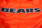NFL CHICAGO BEARS BLOUSON EN SATIN À GRAND LOGO POUR HOMME (ORANGE)