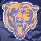 NFL CHICAGO BEARS SCRIPT TAIL BLOUSON EN SATIN POUR HOMME (MARINE MINUIT/ORANGE/MARINE MINUIT)