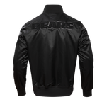 NFL CHICAGO BEARS TRIPLE BLACK BLOUSON EN SATIN POUR HOMME (TRIPLE NOIR HOMME)