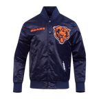 NFL CHICAGO BEARS SOUVENIR BLOUSON EN SATIN POUR HOMME (MARINE)