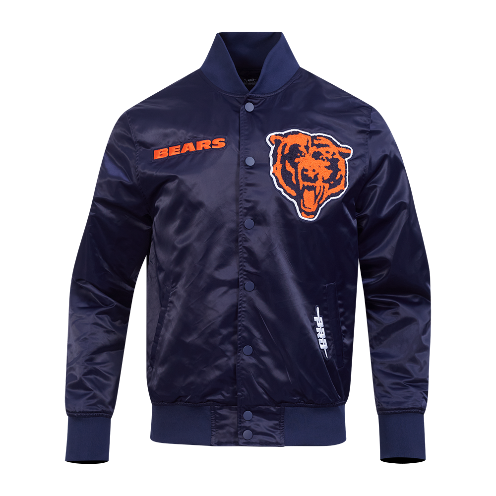 NFL CHICAGO BEARS SOUVENIR BLOUSON EN SATIN POUR HOMME (MARINE)