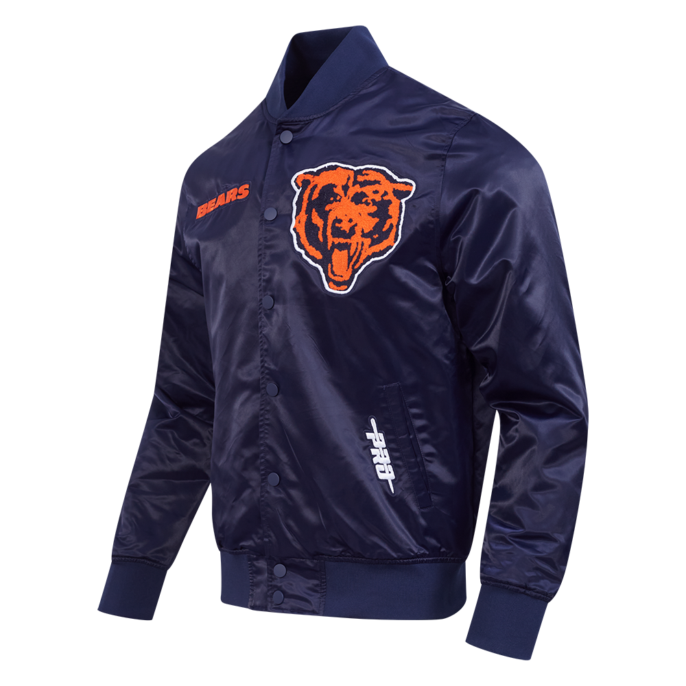 NFL CHICAGO BEARS SOUVENIR BLOUSON EN SATIN POUR HOMME (MARINE)