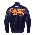 NFL CHICAGO BEARS SOUVENIR BLOUSON EN SATIN POUR HOMME (MARINE)