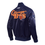 NFL CHICAGO BEARS SOUVENIR BLOUSON EN SATIN POUR HOMME (MARINE)