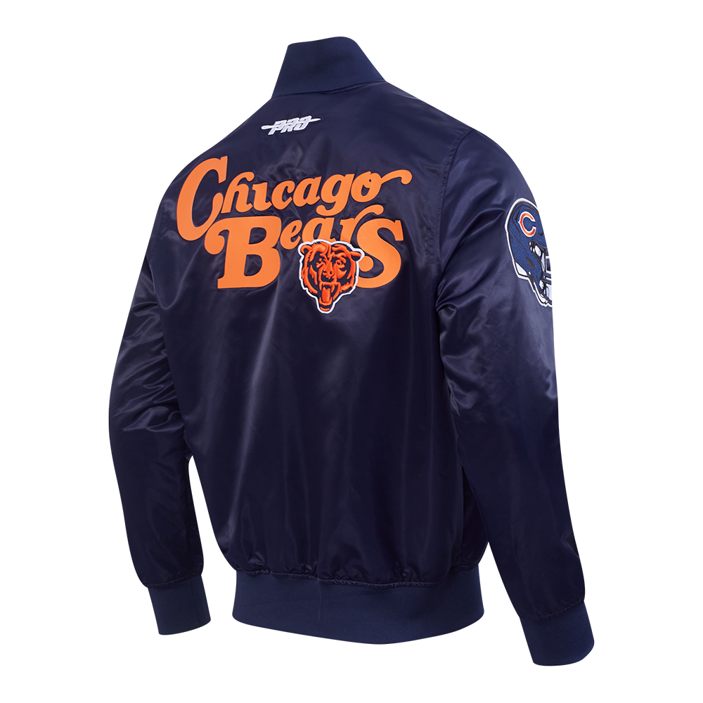 NFL CHICAGO BEARS SOUVENIR BLOUSON EN SATIN POUR HOMME (MARINE)