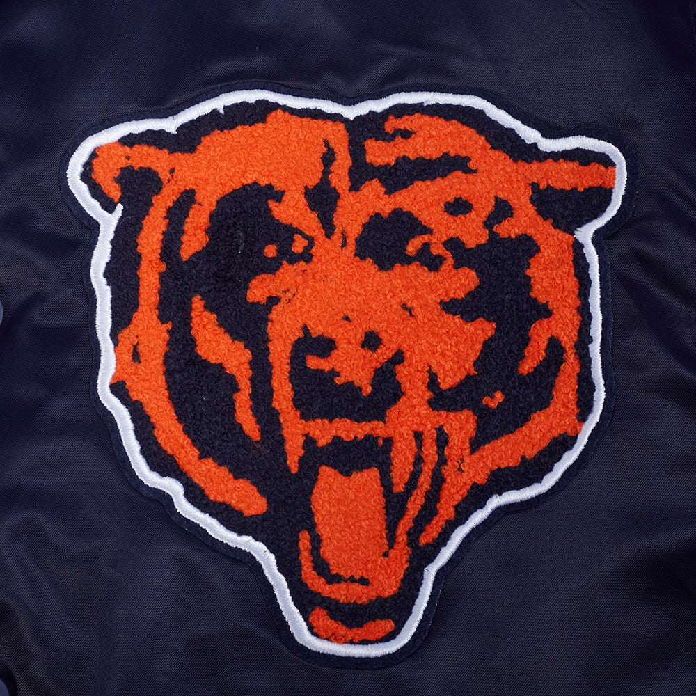 NFL CHICAGO BEARS SOUVENIR BLOUSON EN SATIN POUR HOMME (MARINE)
