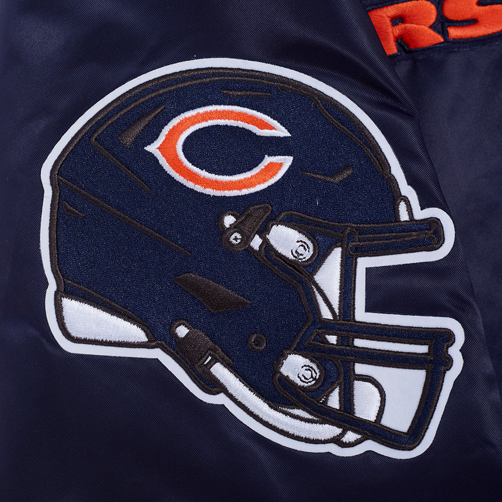 NFL CHICAGO BEARS SOUVENIR BLOUSON EN SATIN POUR HOMME (MARINE)