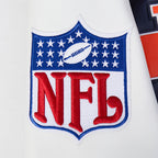 NFL CHICAGO BEARS BEST OF BLOUSON COLLÉGIAL EN CUIR POUR HOMME (MARINE MINUIT/BLANC)