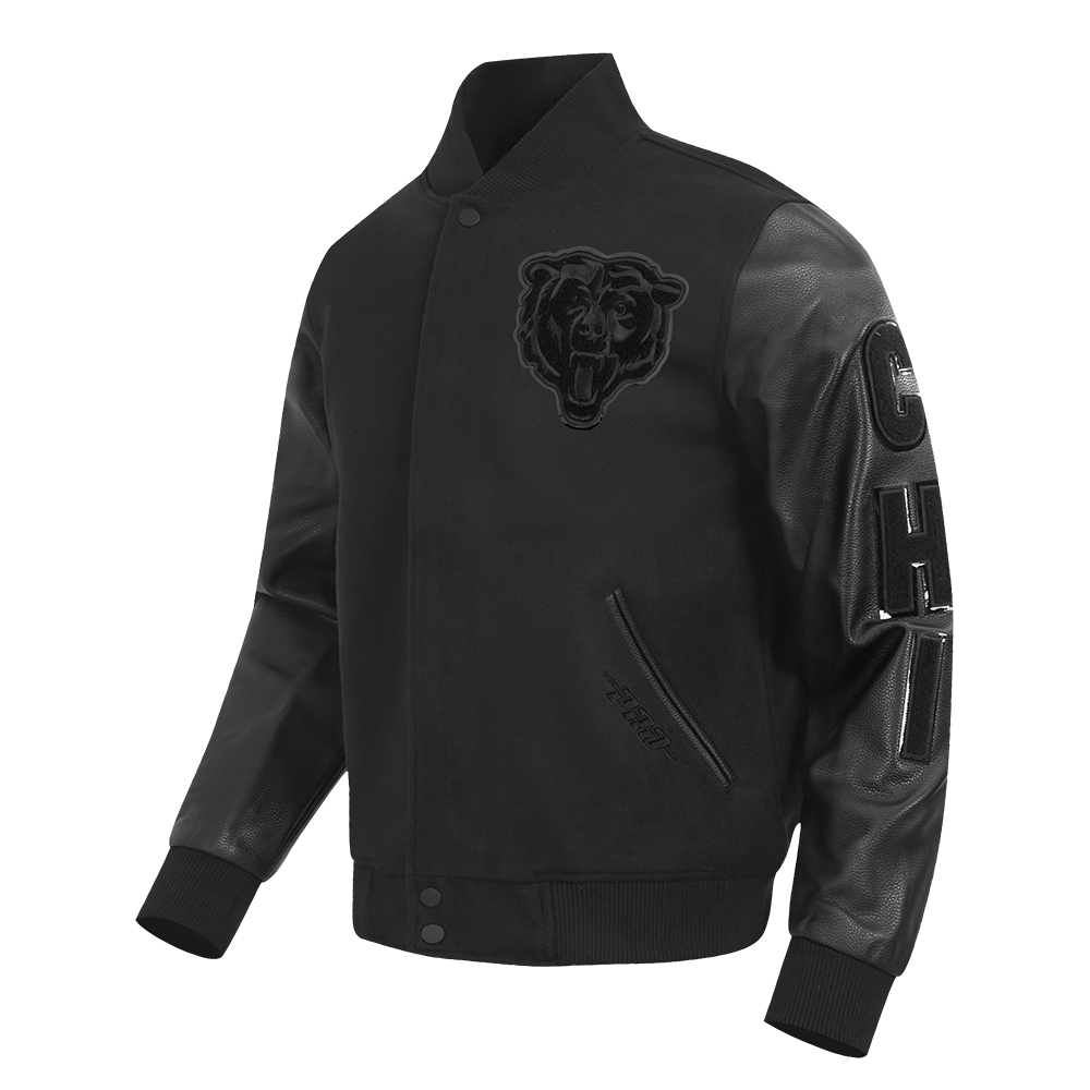 NFL CHICAGO BEARS TRIPLE BLACK MEN'S COAT (JET BLACK)
