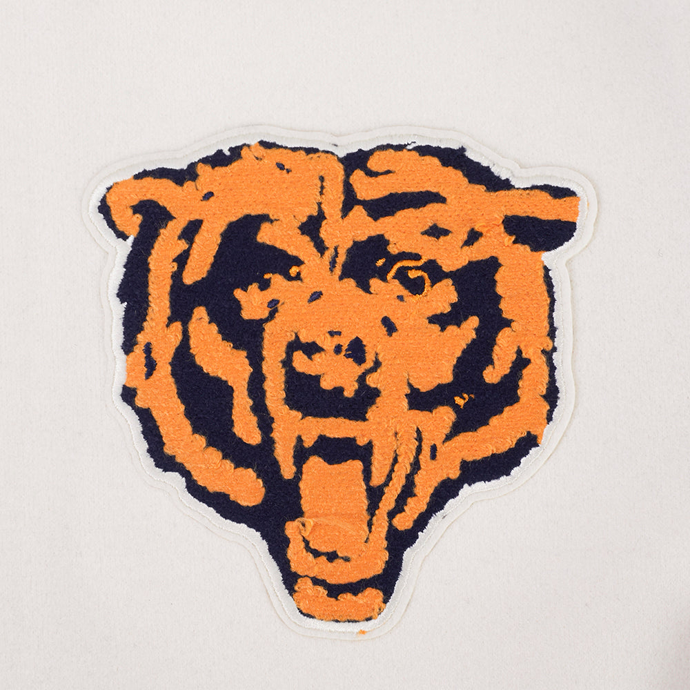 NFL CHICAGO BEARS ORIGINAL PLAYERS MEN'S VARSITY JACKET (EGGSHELL/ MIDNIGHT NAVY)