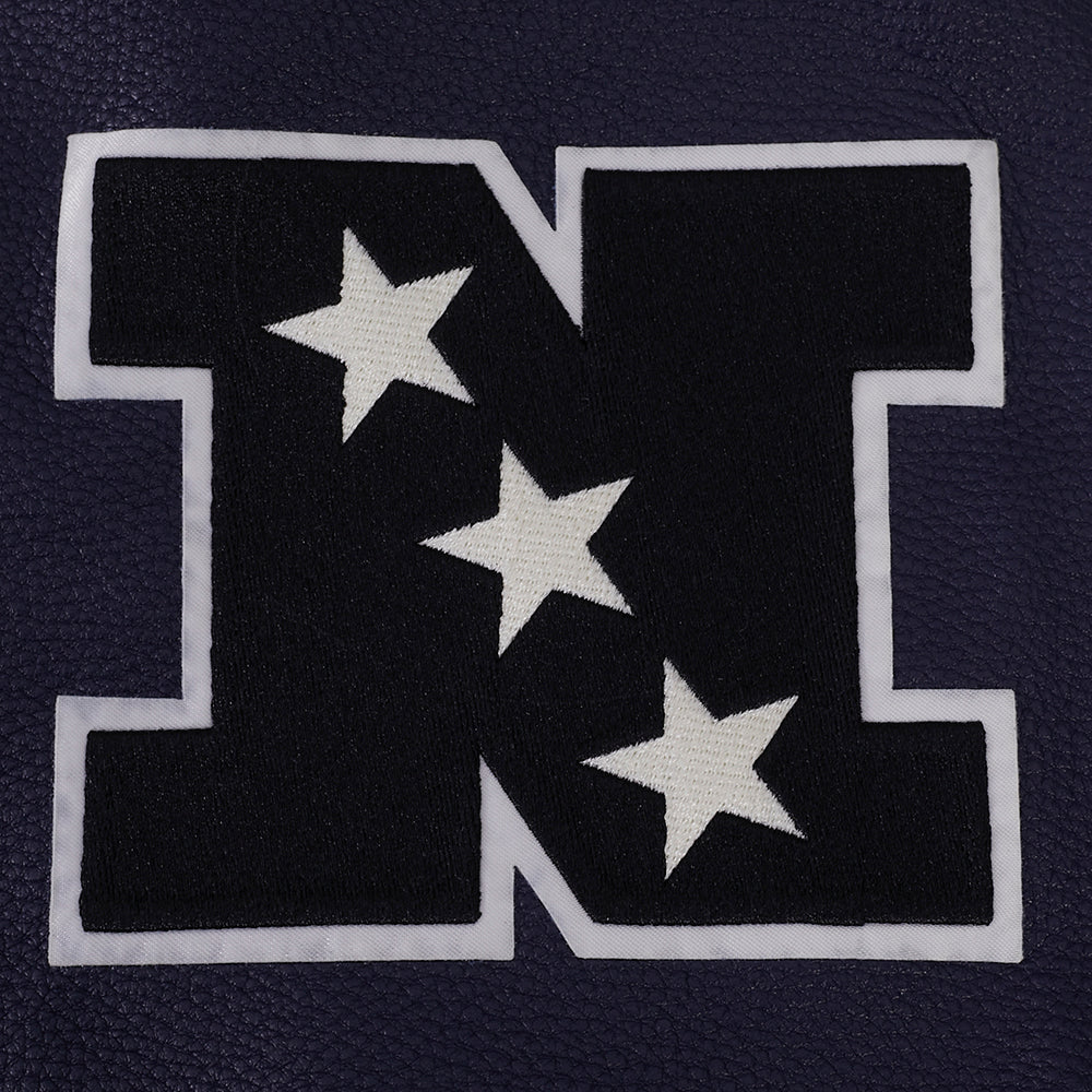 NFL CHICAGO BEARS ORIGINAL PLAYERS MEN'S VARSITY JACKET (EGGSHELL/ MIDNIGHT NAVY)