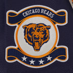 NFL CHICAGO BEARS ORIGINAL PLAYERS MEN'S VARSITY JACKET (EGGSHELL/ MIDNIGHT NAVY)