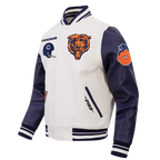 NFL CHICAGO BEARS RETRO CLASSICS MANTEAU POUR HOMME (COQUILLE D'ŒUF/MARINE MINUIT)