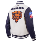 NFL CHICAGO BEARS RETRO CLASSICS MANTEAU POUR HOMME (COQUILLE D'ŒUF/MARINE MINUIT)