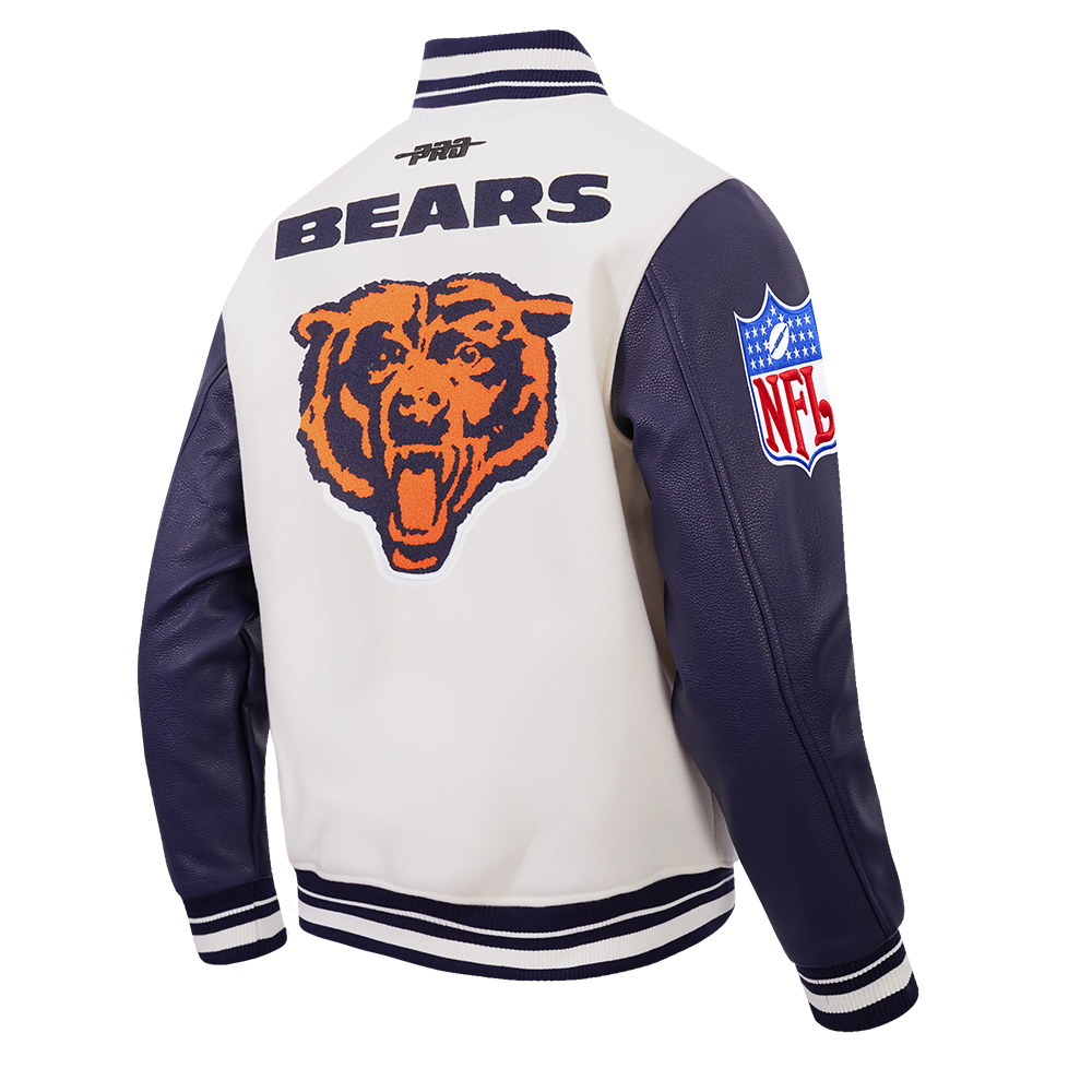 NFL CHICAGO BEARS RETRO CLASSICS MANTEAU POUR HOMME (COQUILLE D'ŒUF/MARINE MINUIT)