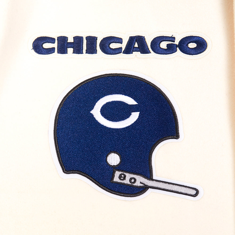 NFL CHICAGO BEARS RETRO CLASSICS MANTEAU POUR HOMME (COQUILLE D'ŒUF/MARINE MINUIT)