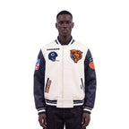 NFL CHICAGO BEARS RETRO CLASSICS MANTEAU POUR HOMME (COQUILLE D'ŒUF/MARINE MINUIT)