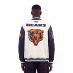 NFL CHICAGO BEARS RETRO CLASSICS MANTEAU POUR HOMME (COQUILLE D'ŒUF/MARINE MINUIT)