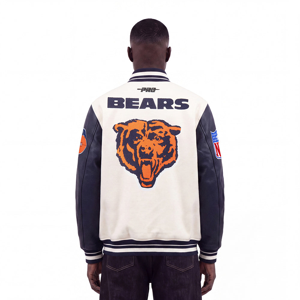 NFL CHICAGO BEARS RETRO CLASSICS MANTEAU POUR HOMME (COQUILLE D'ŒUF/MARINE MINUIT)
