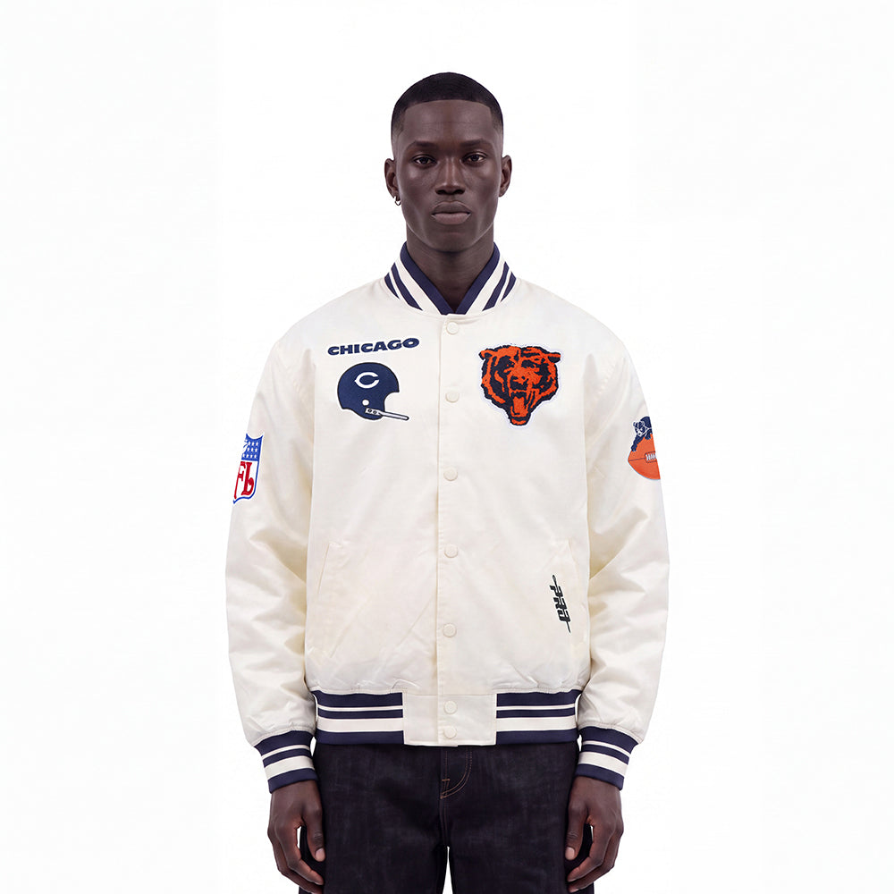 NFL CHICAGO BEARS RETRO CLASSICS MEN'S COAT (EGGSHELL/ MIDNIGHT NAVY)