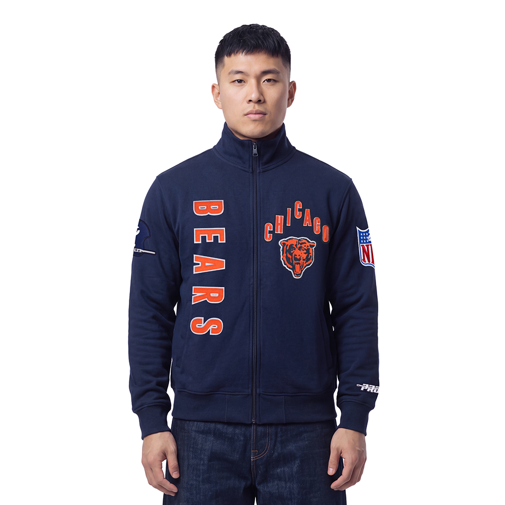 NFL CHICAGO BEARS ON TOP MEN'S TRACK JACKET (MIDNIGHT NAVY)