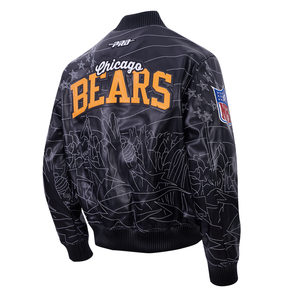 NFL CHICAGO BEARS PRO PREMIUM MEN'S COAT (BLACK)