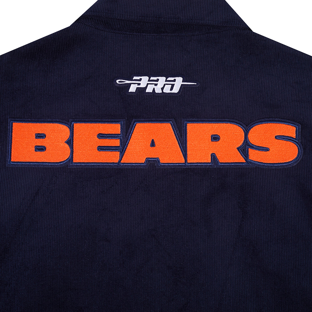 NFL CHICAGO BEARS CLASSIC CORDUROY MANTEAU POUR HOMME (MARINE MINUIT)
