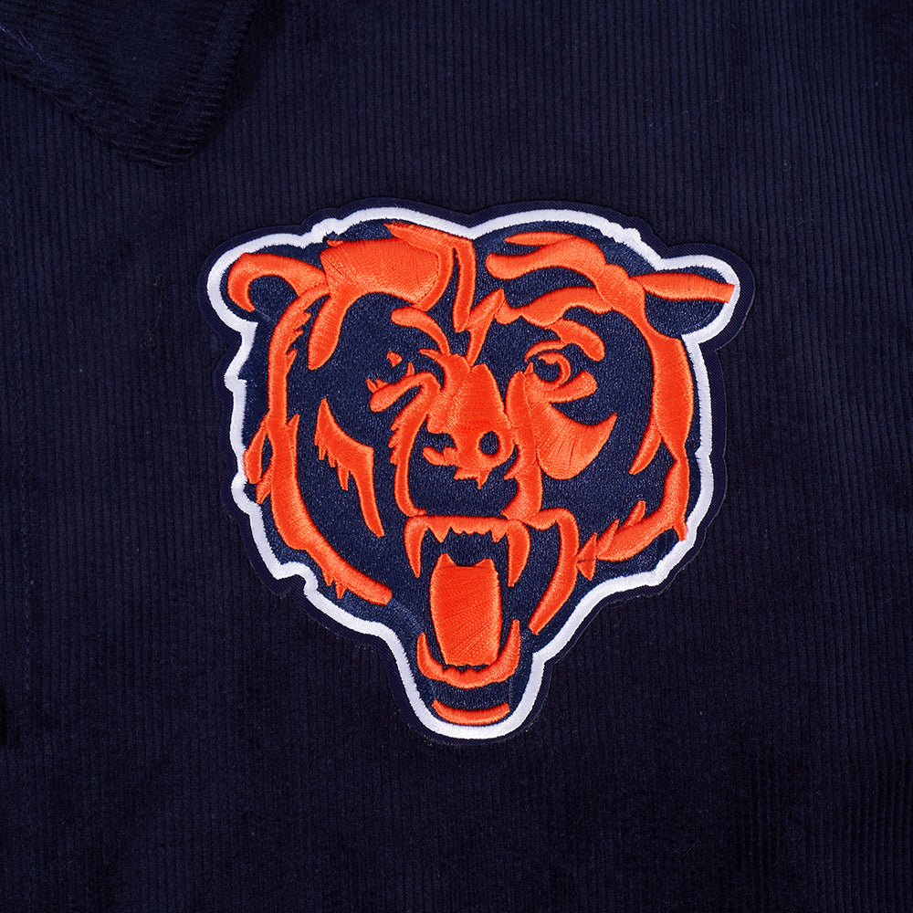NFL CHICAGO BEARS CLASSIC CORDUROY MANTEAU POUR HOMME (MARINE MINUIT)