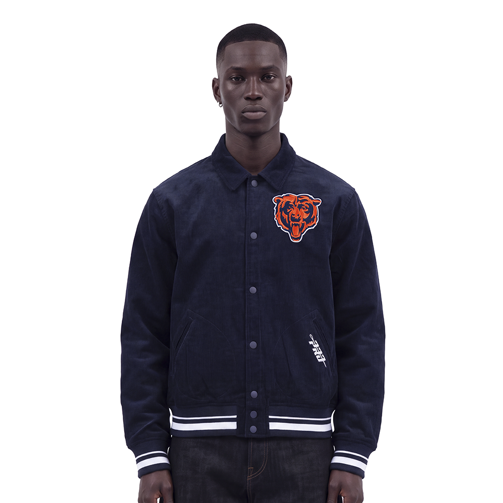 NFL CHICAGO BEARS CLASSIC CORDUROY MANTEAU POUR HOMME (MARINE MINUIT)