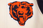 NFL CHICAGO BEARS RETRO CLASSIC BLOUSON COLLÉGIAL EN LAINE À BORDS CÔTELÉS POUR HOMME (COQUILLE D'ŒUF/MARINE MINUIT)