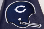 NFL CHICAGO BEARS RETRO CLASSIC BLOUSON COLLÉGIAL EN LAINE À BORDS CÔTELÉS POUR HOMME (COQUILLE D'ŒUF/MARINE MINUIT)