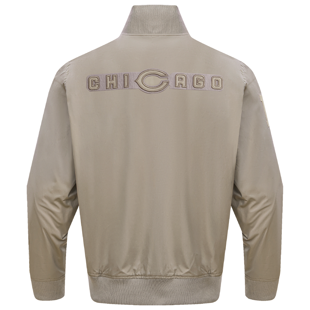 NFL CHICAGO BEARS NEUTRAL MEN'S  TWILL JACKET (TAUPE)
