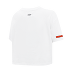 NFL CHICAGO BEARS SCRIPT TAIL T-SHIRT EN JERSEY SIMPLE À COUPE CARRÉE POUR FEMME (BLANC)