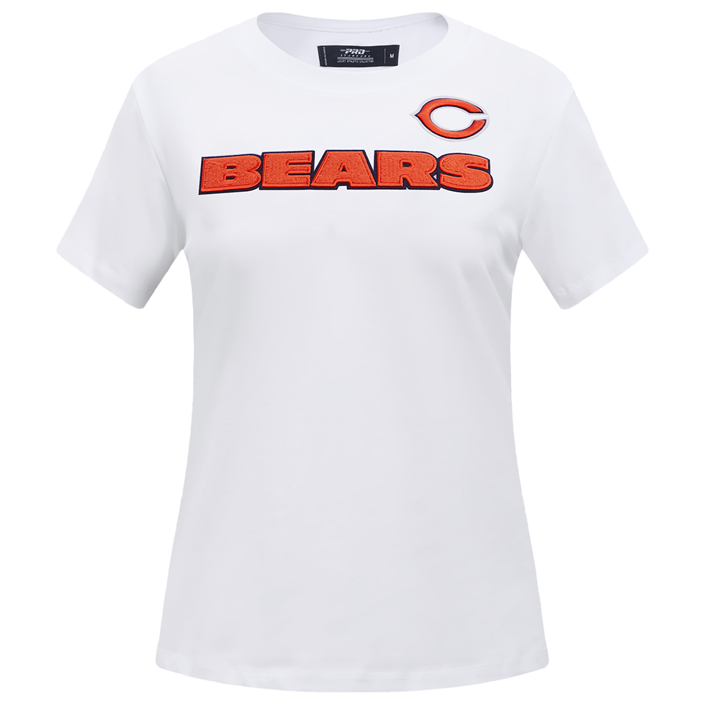 NFL CHICAGO BEARS CLASSIC T-SHIRT AJUSTÉ EN JERSEY SIMPLE (BLANC)