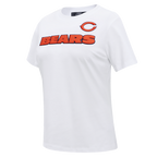 NFL CHICAGO BEARS CLASSIC T-SHIRT AJUSTÉ EN JERSEY SIMPLE (BLANC)