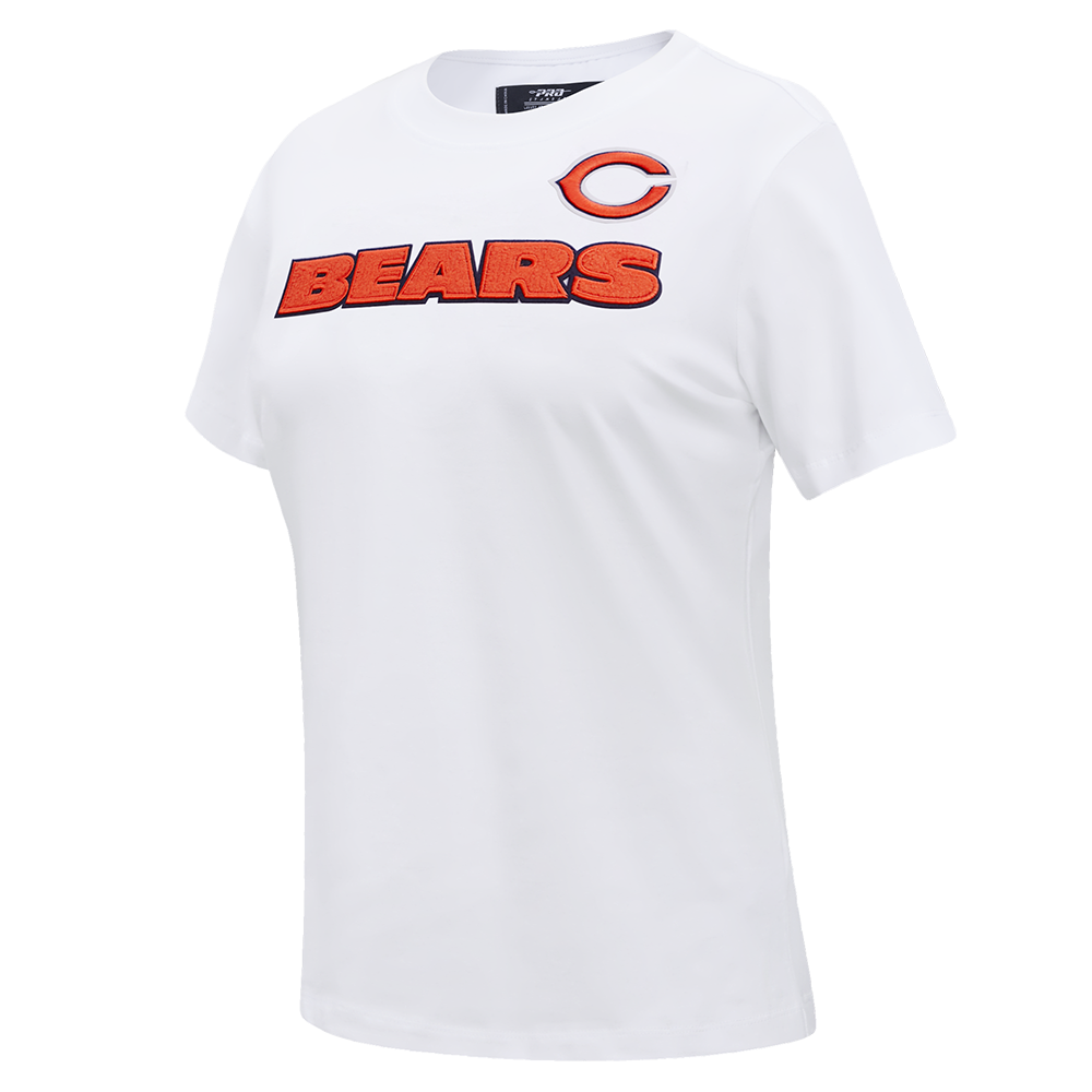 NFL CHICAGO BEARS CLASSIC T-SHIRT AJUSTÉ EN JERSEY SIMPLE (BLANC)