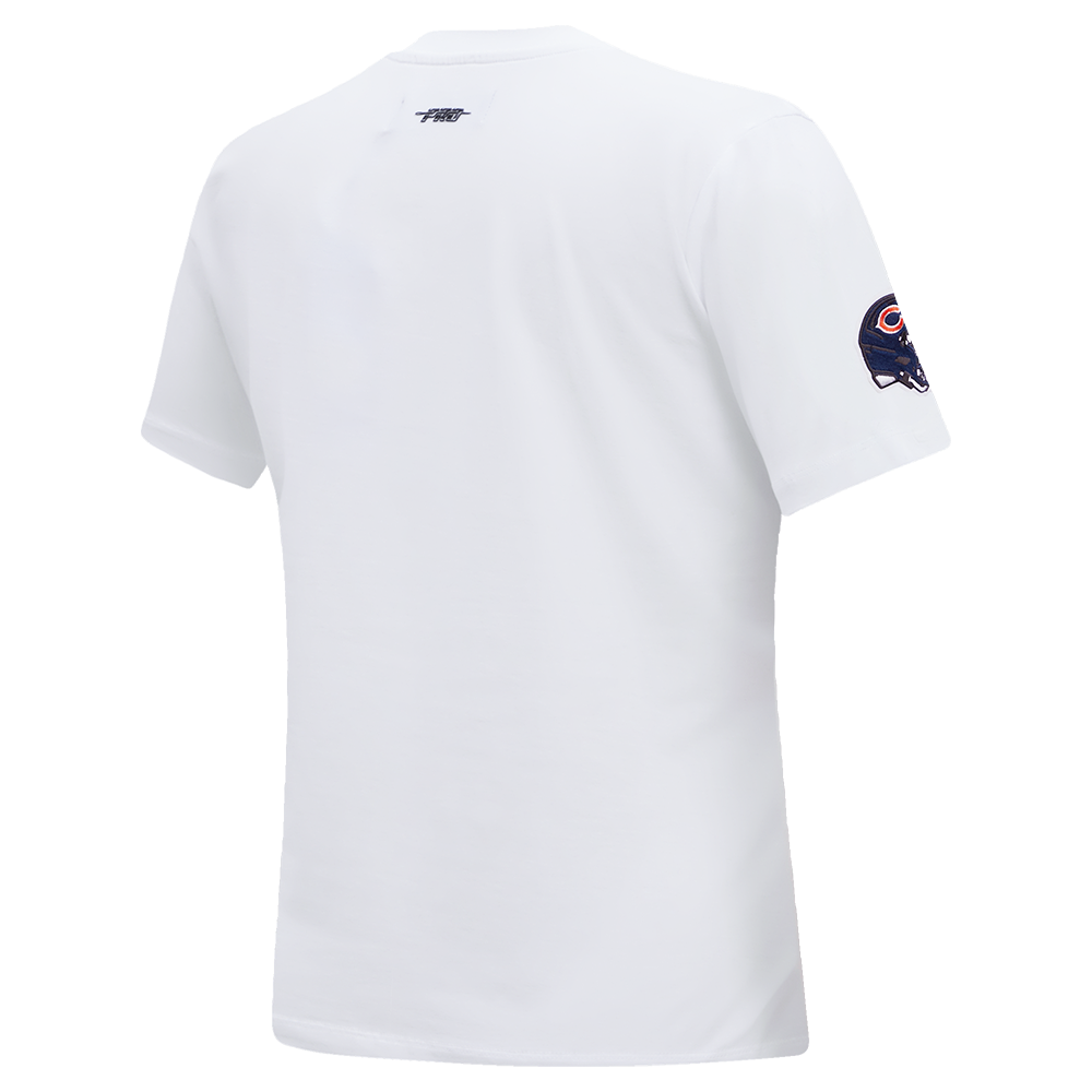 NFL CHICAGO BEARS CLASSIC T-SHIRT AJUSTÉ EN JERSEY SIMPLE (BLANC)