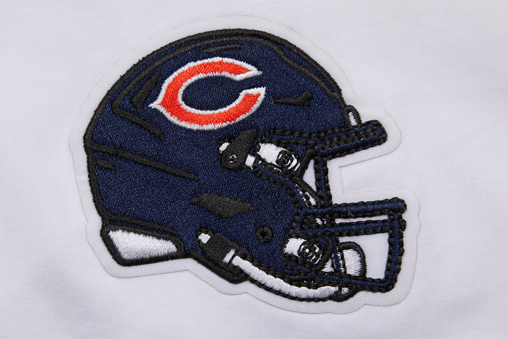 NFL CHICAGO BEARS CLASSIC T-SHIRT AJUSTÉ EN JERSEY SIMPLE (BLANC)