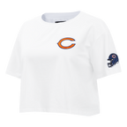 NFL CHICAGO BEARS CLASSIC WOMEN'S SINGLE JERSEY BOXY TEE (WHITE)